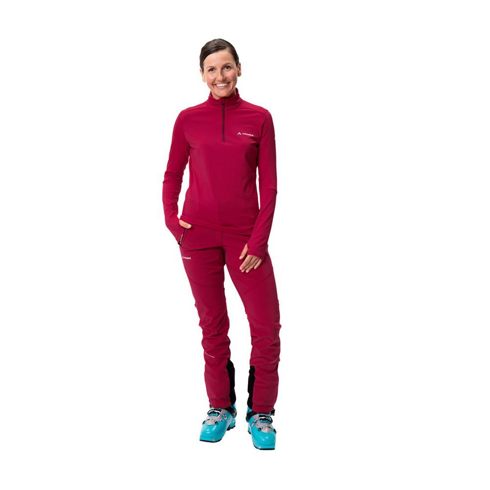 Vaude LIVIGNO HALFZIP II - Polaire Femme crimson red