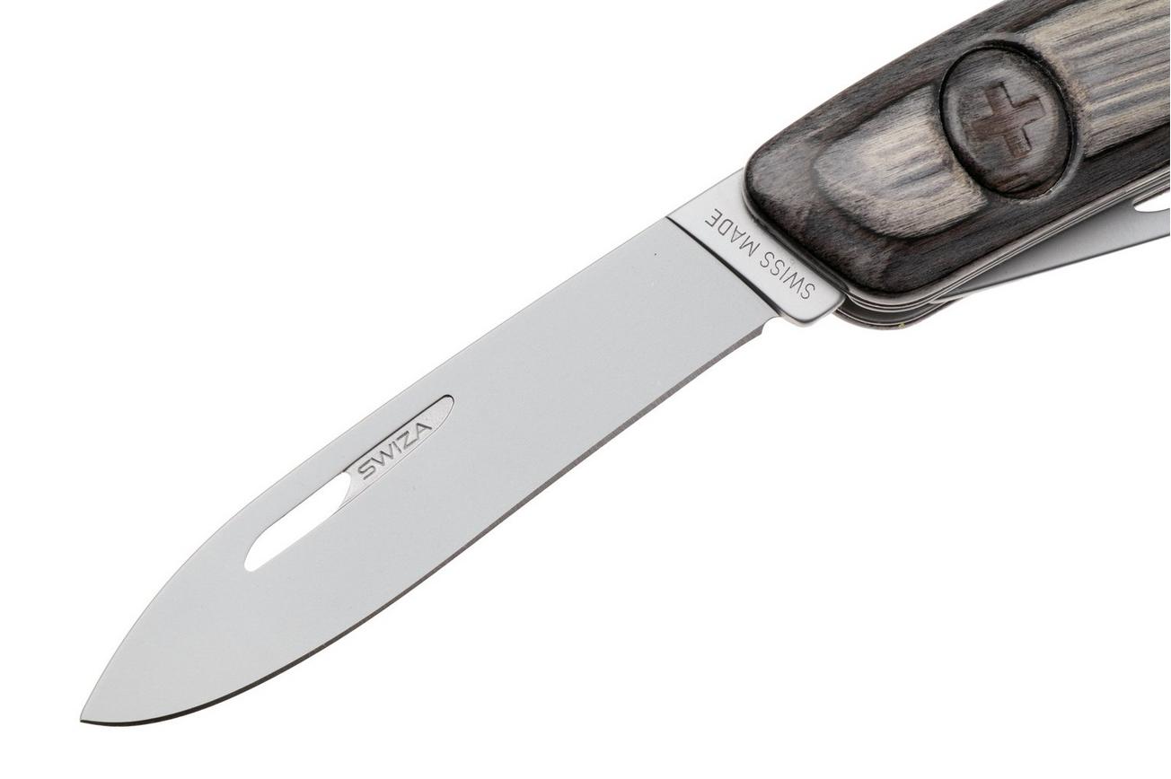 Swiza D04 AM, KNI.0046.6510, Laminate Black, Zwitsers zakmes, 6 tools