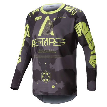 Maillot cross Alpinestars RACER - HOLLOW 2025 - Gris / Jaune