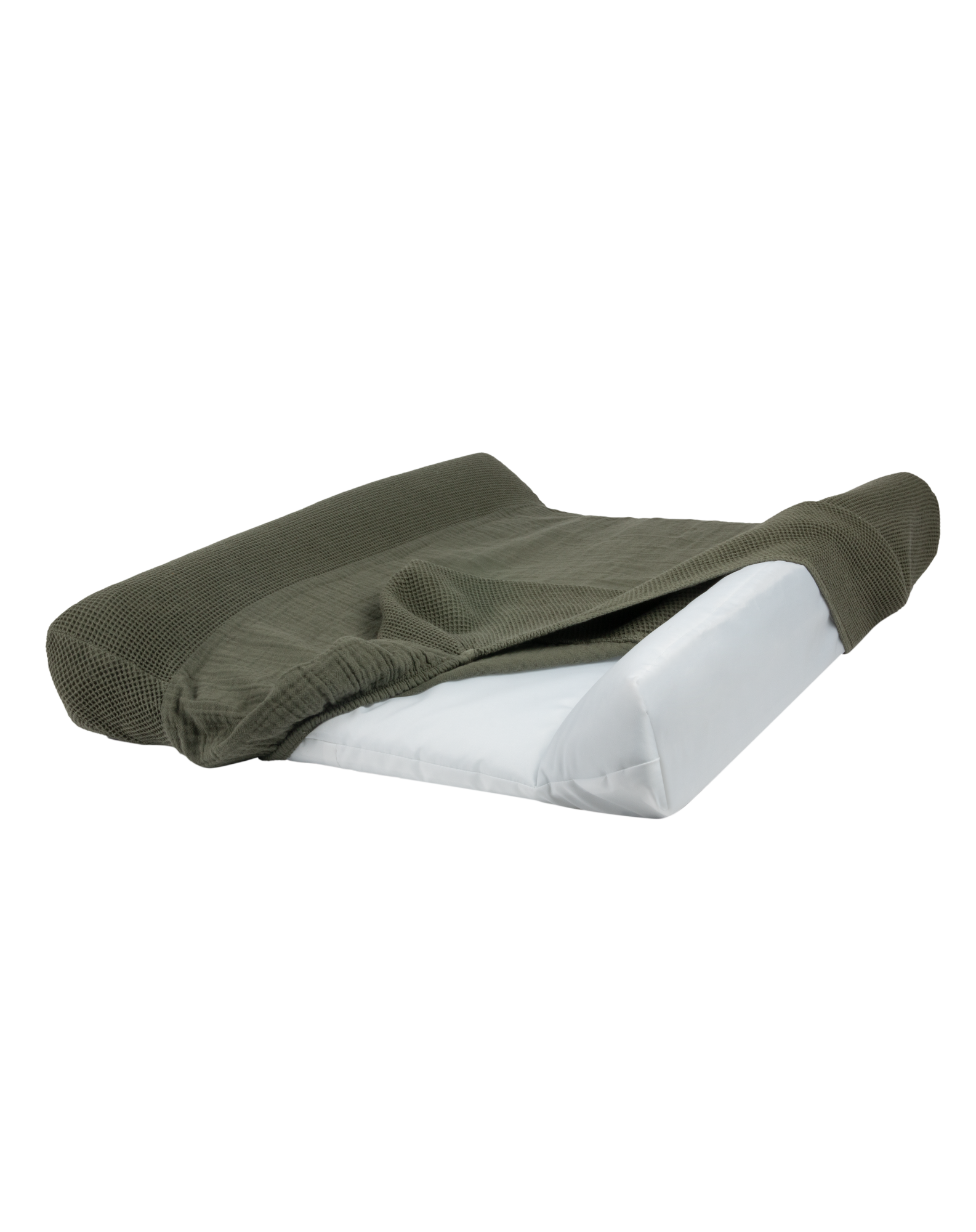 Housse de matelas à langer wabi-sabi en coton lavé | Vert
