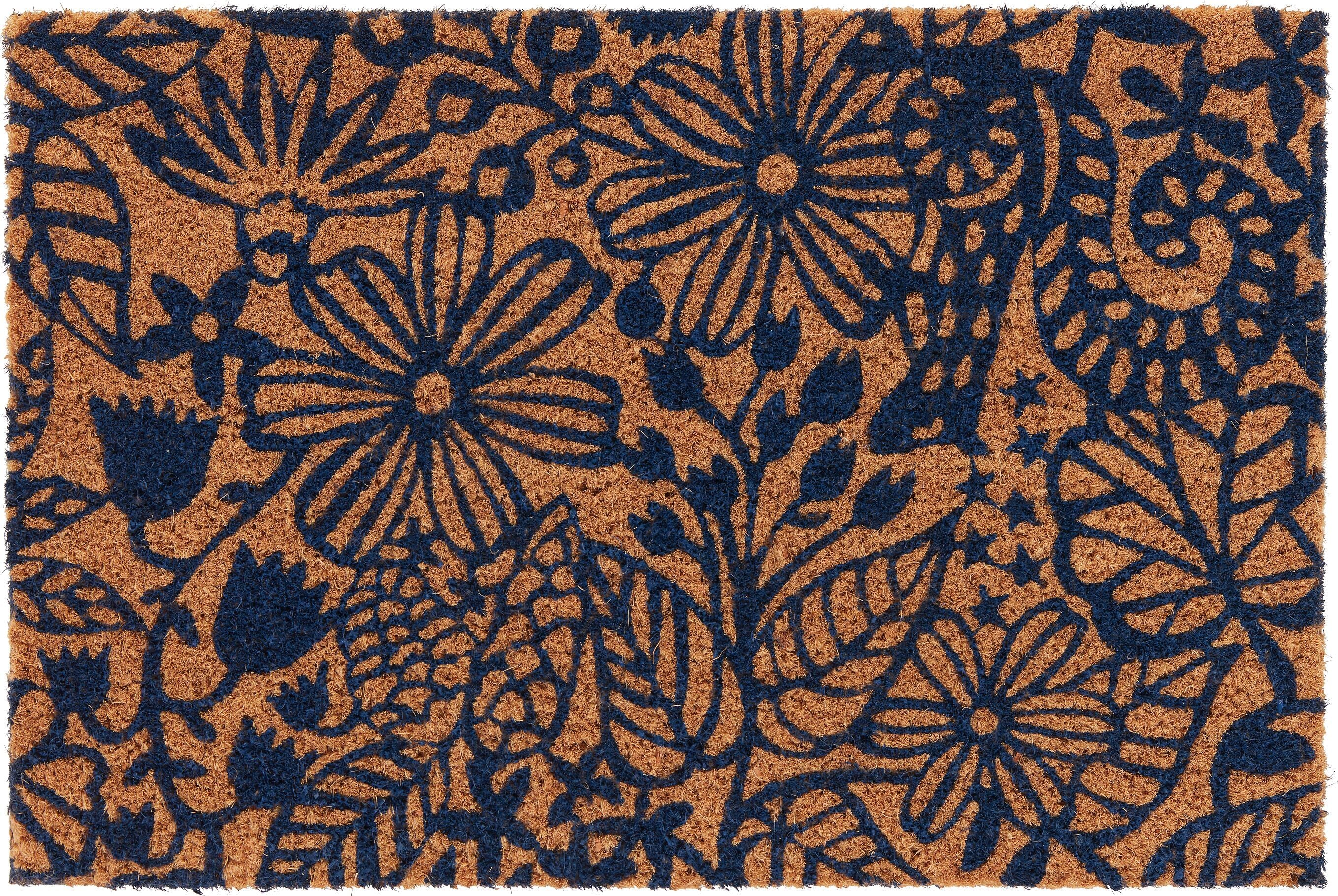 ANDRIN Fussmatte - blau / B: 40.0 cm x T: 60.0 cm