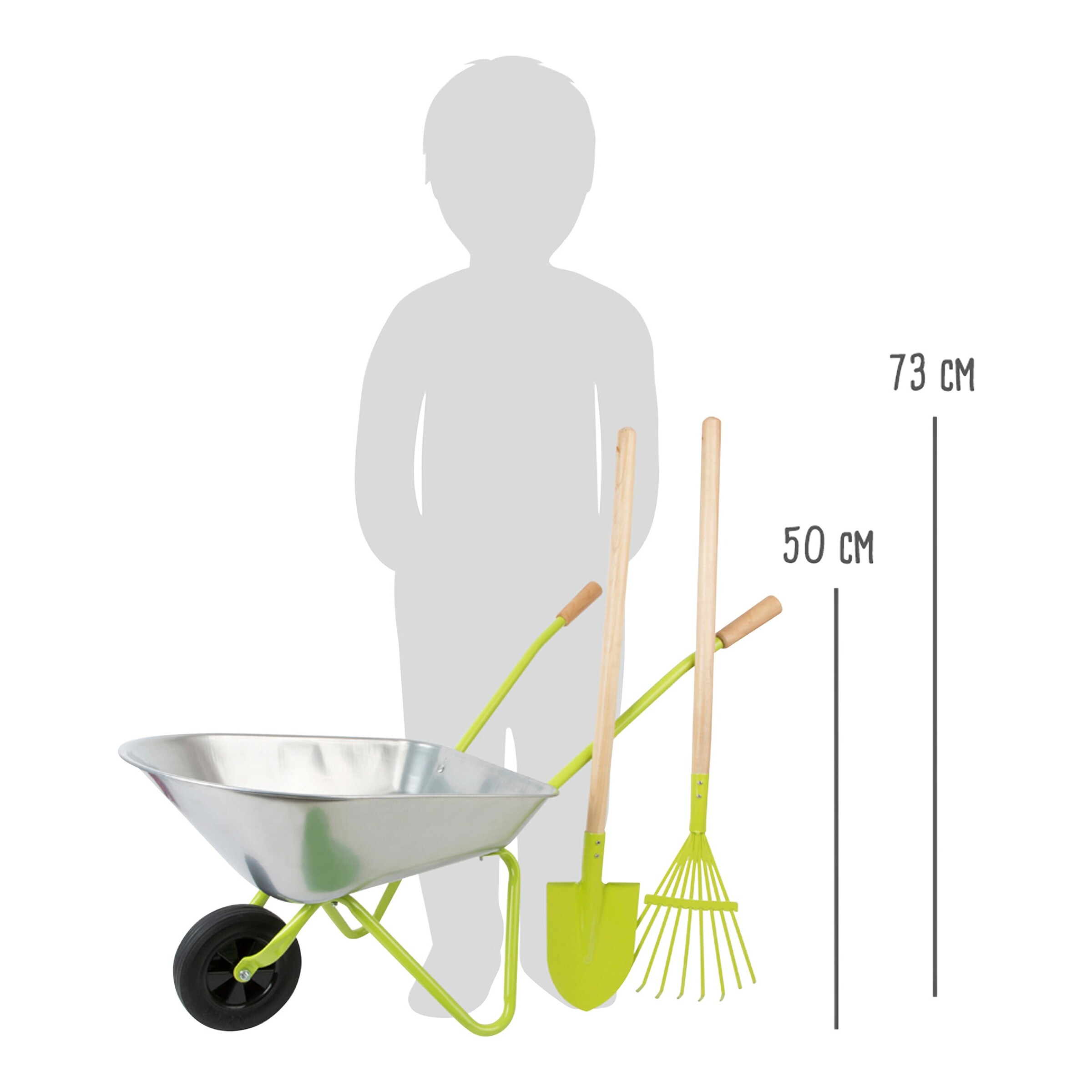 small foot Gartenwerkzeug-Set mit Schubkarre