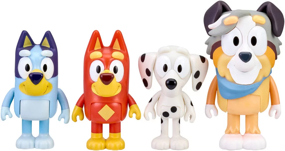 BLUEY LES COPAINS D'ECOLE 4 FIGURINES