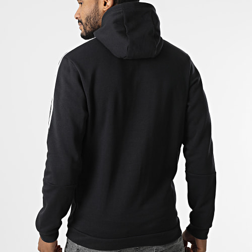Sweat Capuche A Bandes Tiro21 Gm7341 Noir