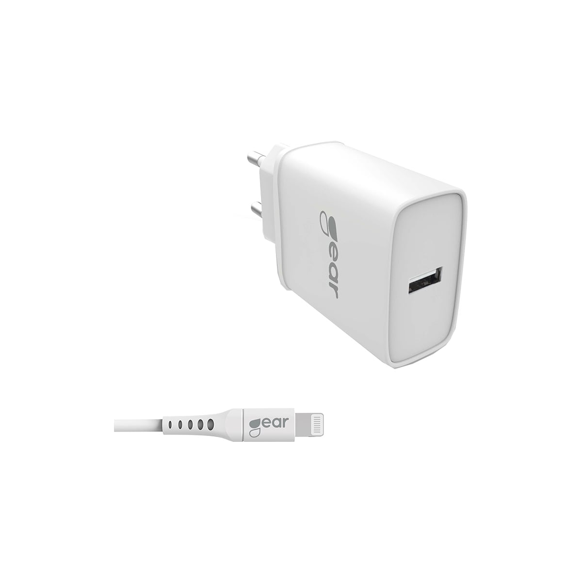Gear 220V/2.4A Lightning vegglader 665093