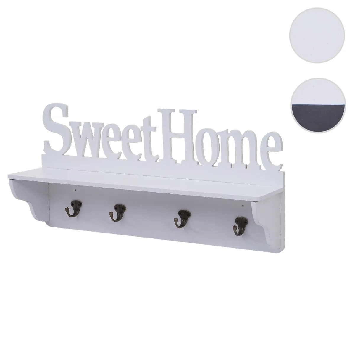 Mendler Garderobe Murale HWC-D41 Sweet Home - Blanc