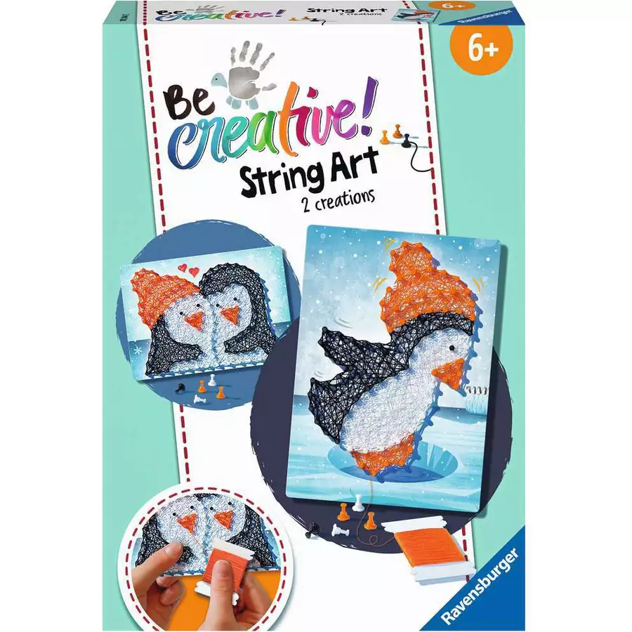 Ravensburger BeCreative String Art Pinguine bunt