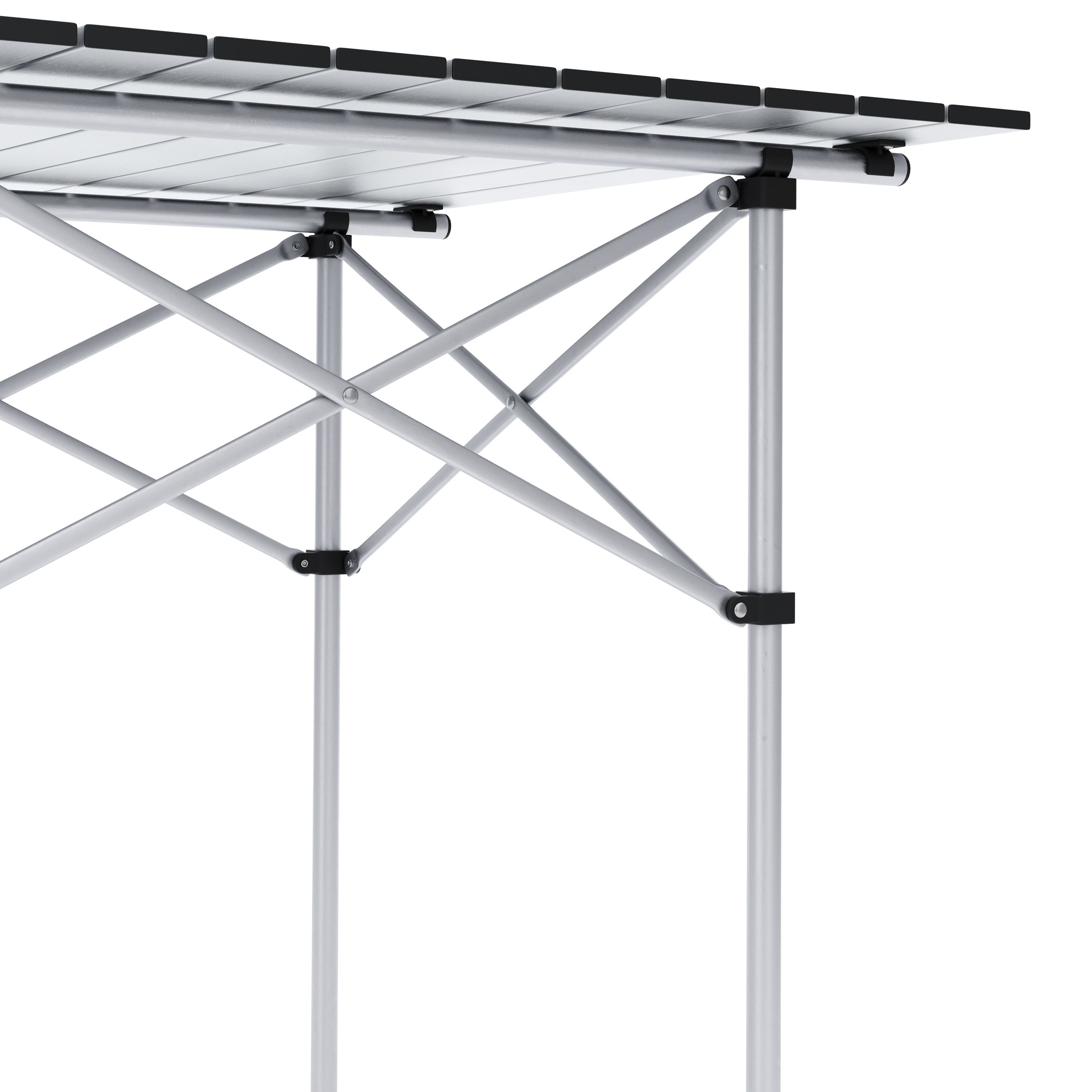 Campingtisch klappbar 70 x 70 cm silber