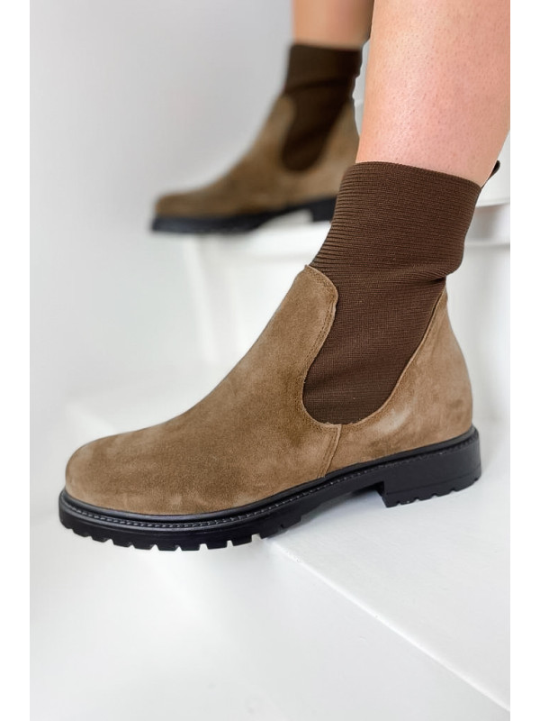 Bottines EVELYN Peau Beige - Reqins