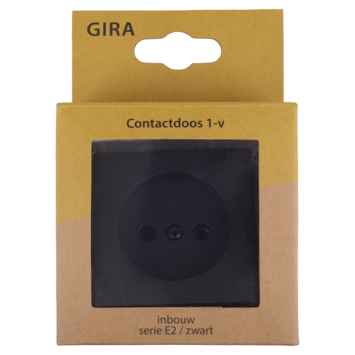 Gira E2 Inbouw Enkel Stopcontact Mat Zwart