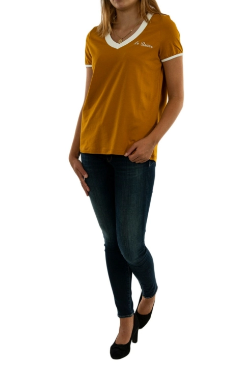 tee shirt Veromoda lebaiser buckthorn brown