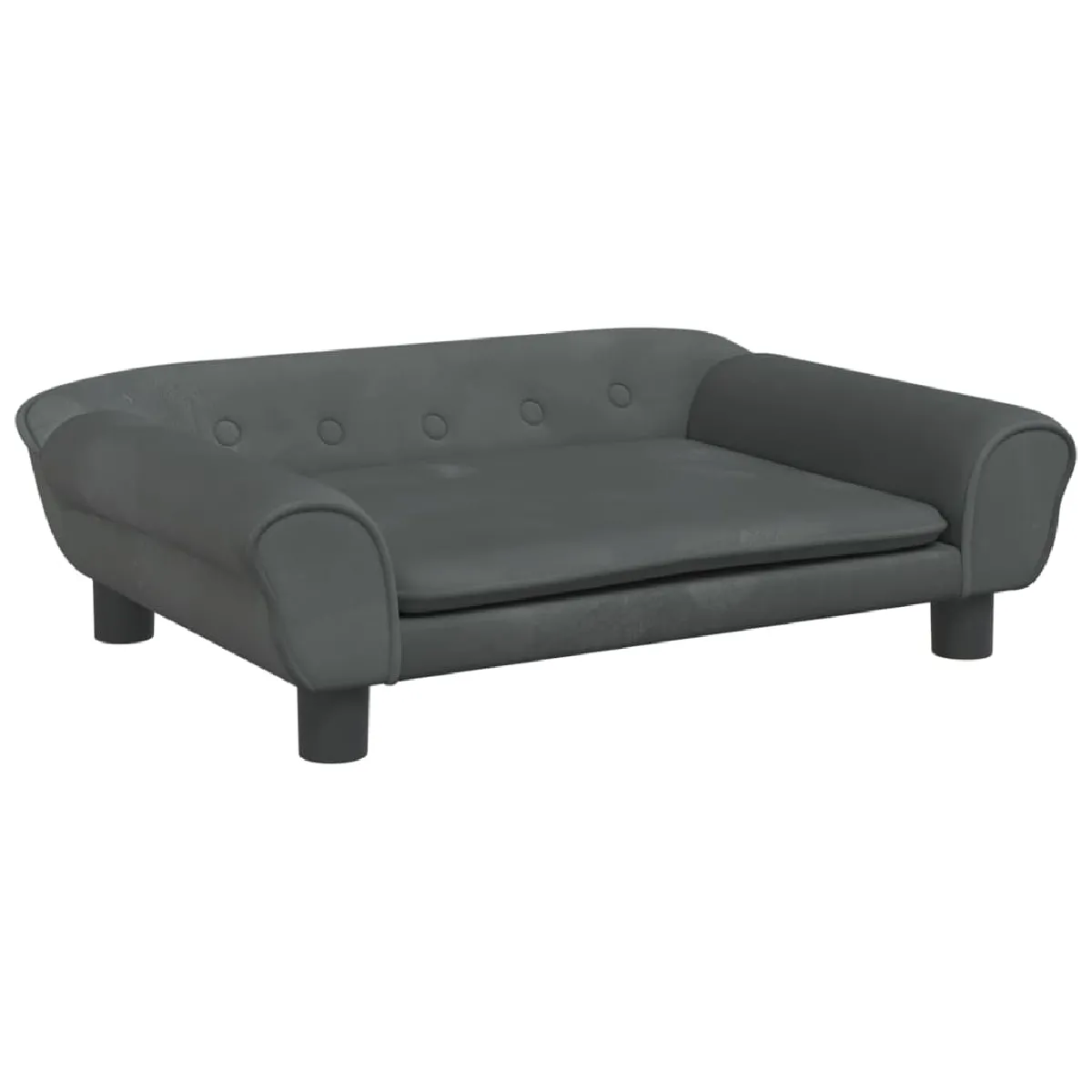vidaXL Canapé pour enfants - Gris foncé velours