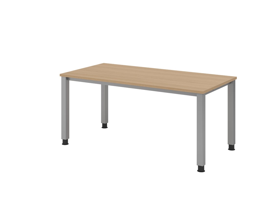 Schreibtisch 160 x 83,5 x 80 cm Eiche/ Silber