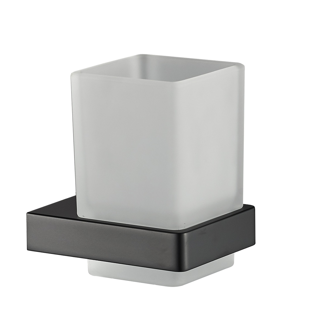 Plieger Altea glashouder met glas mat zwart