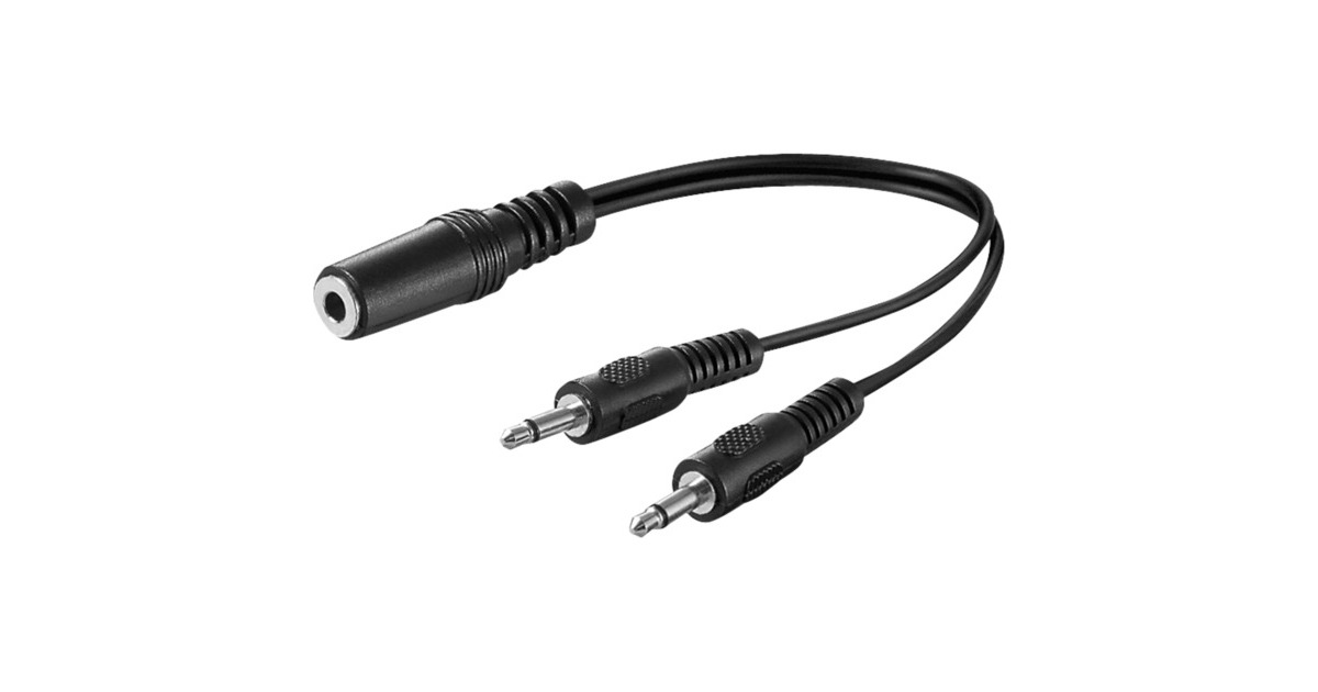 goobay2x 3,5 mm mono > 1x 3,5 mm stereo adapter kabel