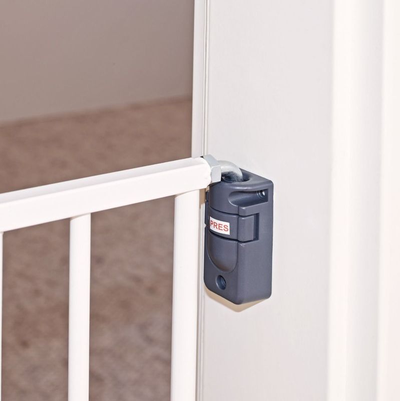 Babygo - BabySecure Wallfix - Traphek - Wit - Voor Binnengebruik