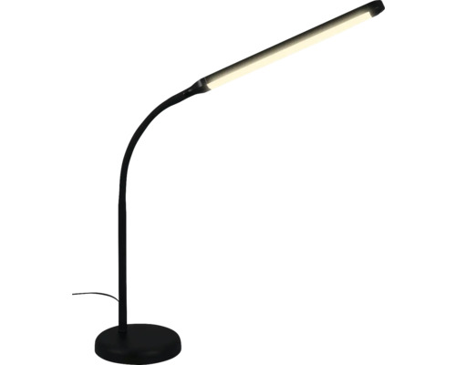 LED-kantoorlamp, 4-staps touch dimbaar, 6,5W, 600 lm, 3000 KH, 37 cm, Pivaz, zwart, geheugenfunctie