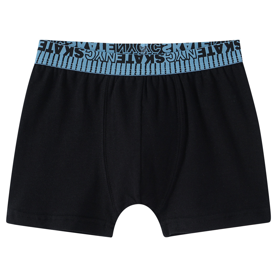 Yigga 3 Jungen Boxer mit farbigem Webbund schwarz