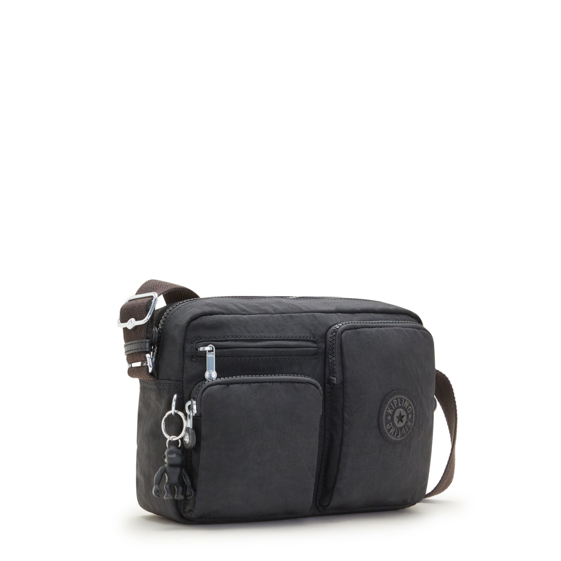 ALBENA M Sac à Bandoulière de Taille Moyenne Multi-Compartiments - Black Noir