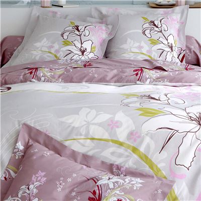 Linge de lit fleurs de lys - BECQUET CRÉATION