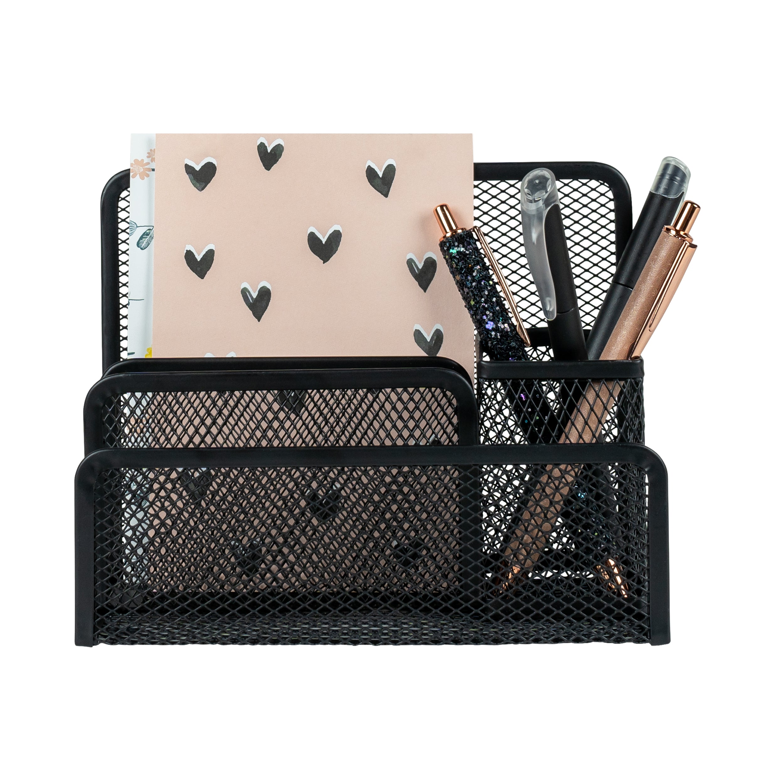 QUVIO Bureau organizer mesh - Zwart