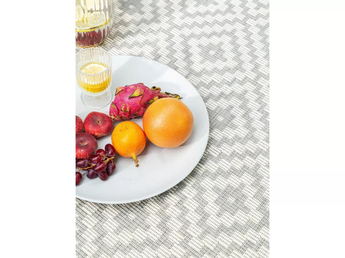 Tapis d'extérieur & intérieur Metro Gris 80x200 cm