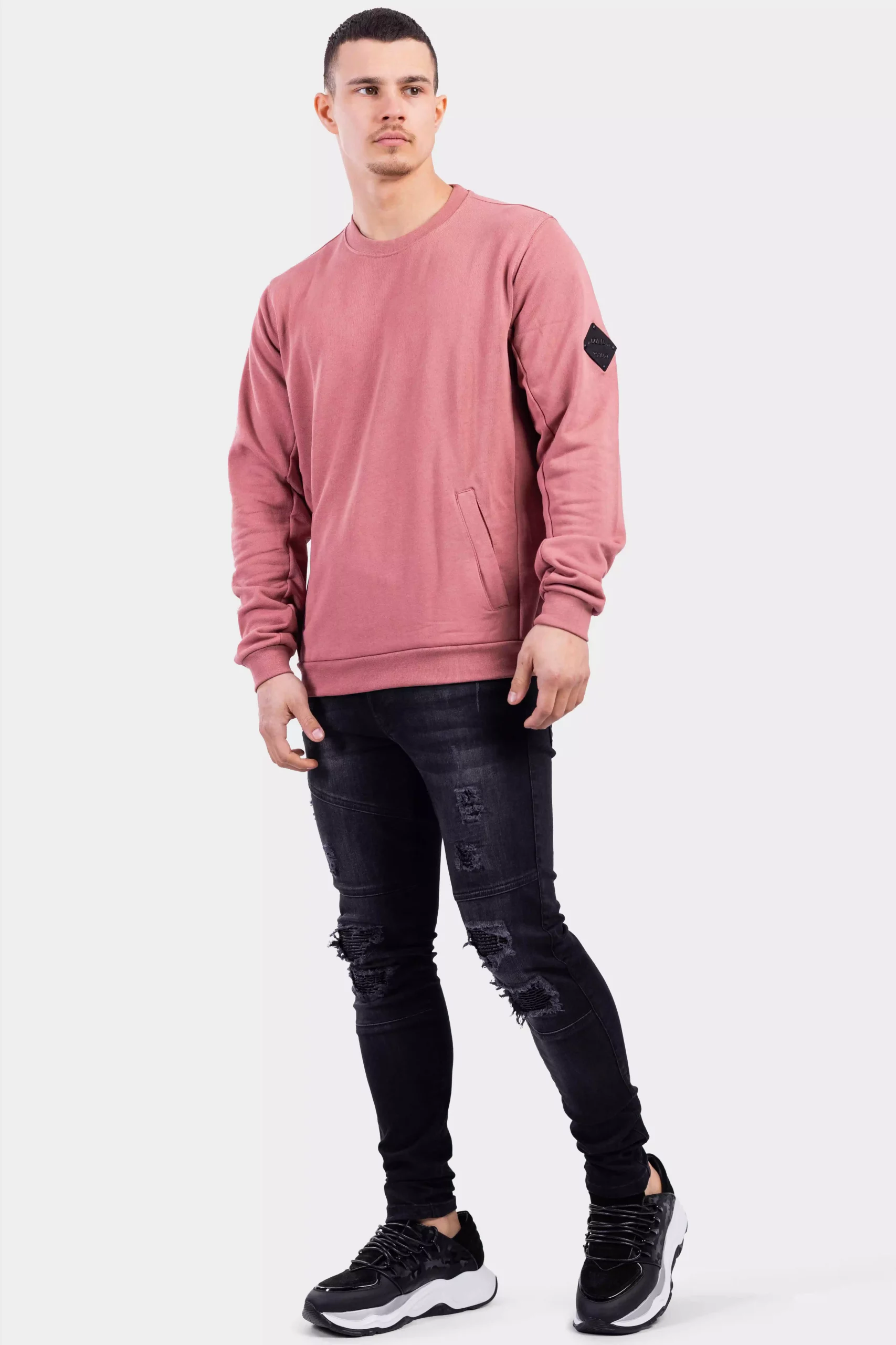 In Gold We Trust The Heart Sweater Heren Roze