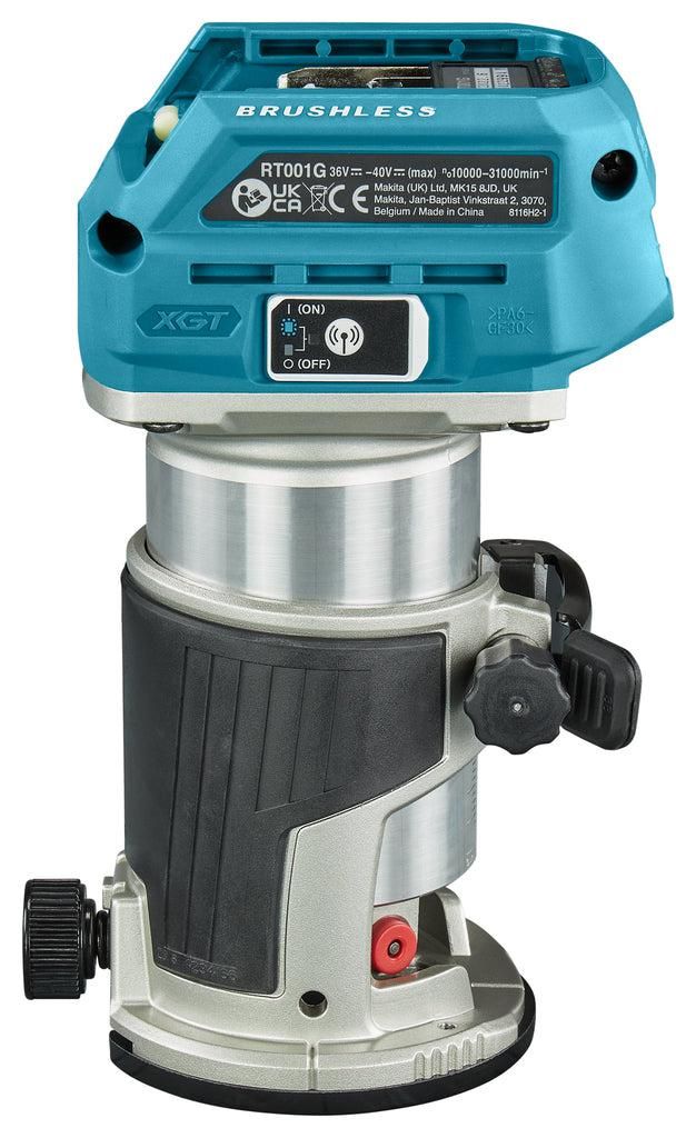 Makita RT001GZ15 Accu boven- en kantenfrees   geleiderail adapter XGT 40V Max Basic Body in Mbox