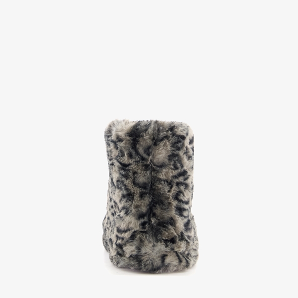 Thu!s dames sloffen met luipaardprint grijs