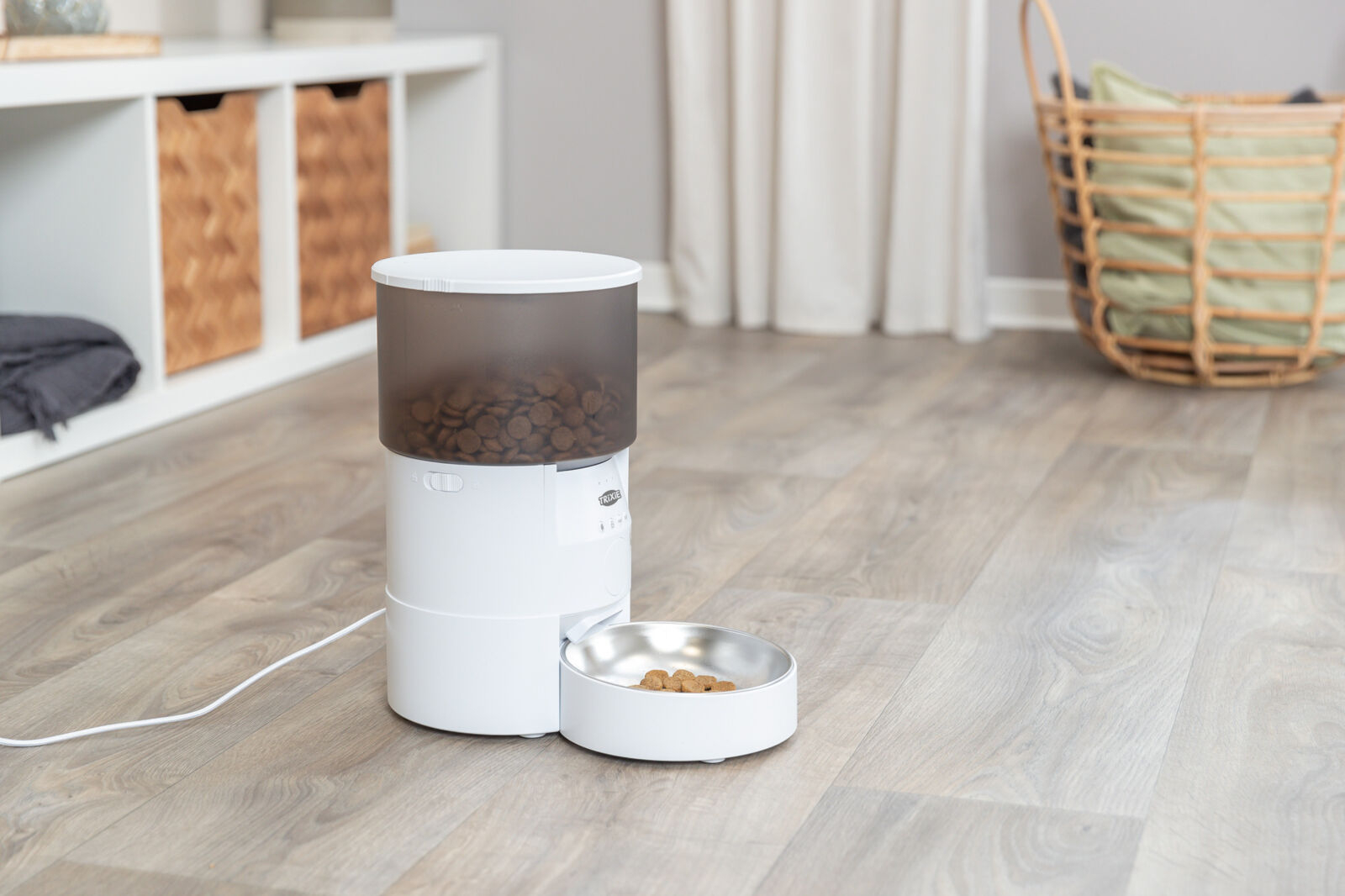 (3L) TX-S Smart Futterautomat Automatischer Haustier Futter Spender mit App Steuerung (T24345) - Weiss