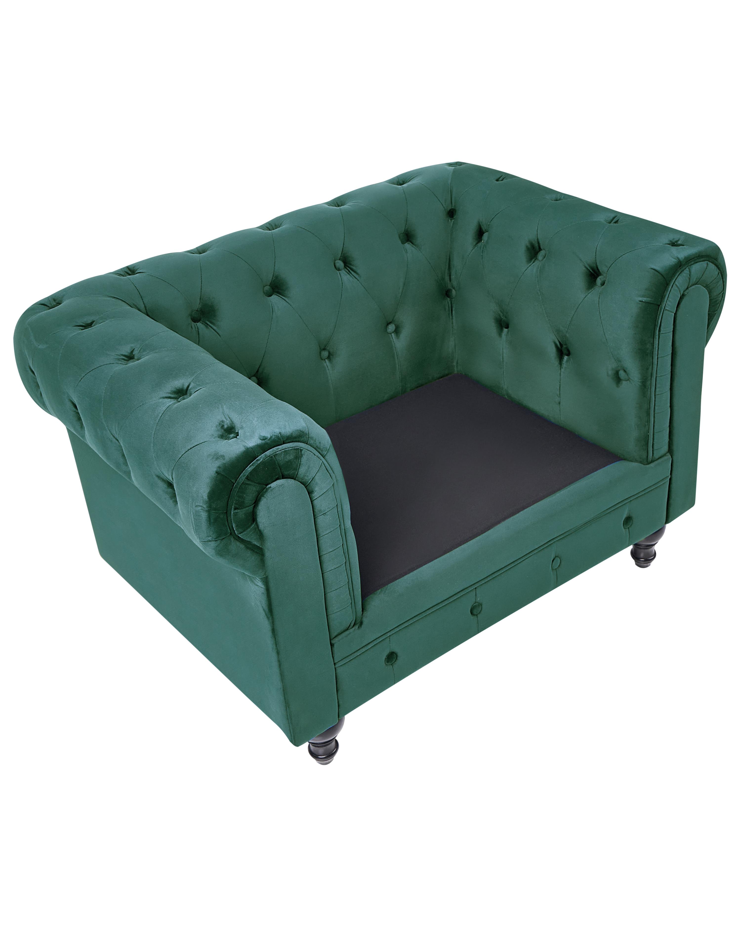 Fauteuil CHESTERFIELD Fluweel Smaragdgroen