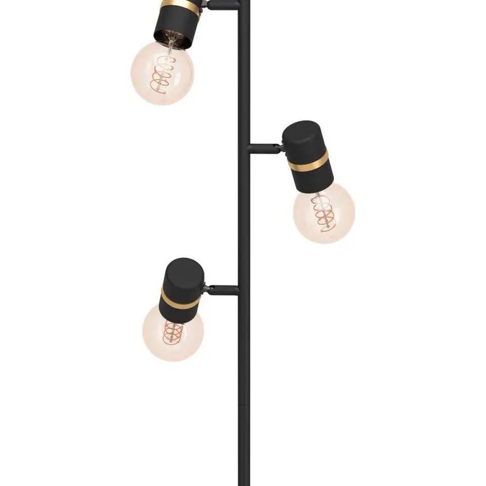 EGLO Lurone Vloerlamp - E27 - 160 cm - Zwart/Koper