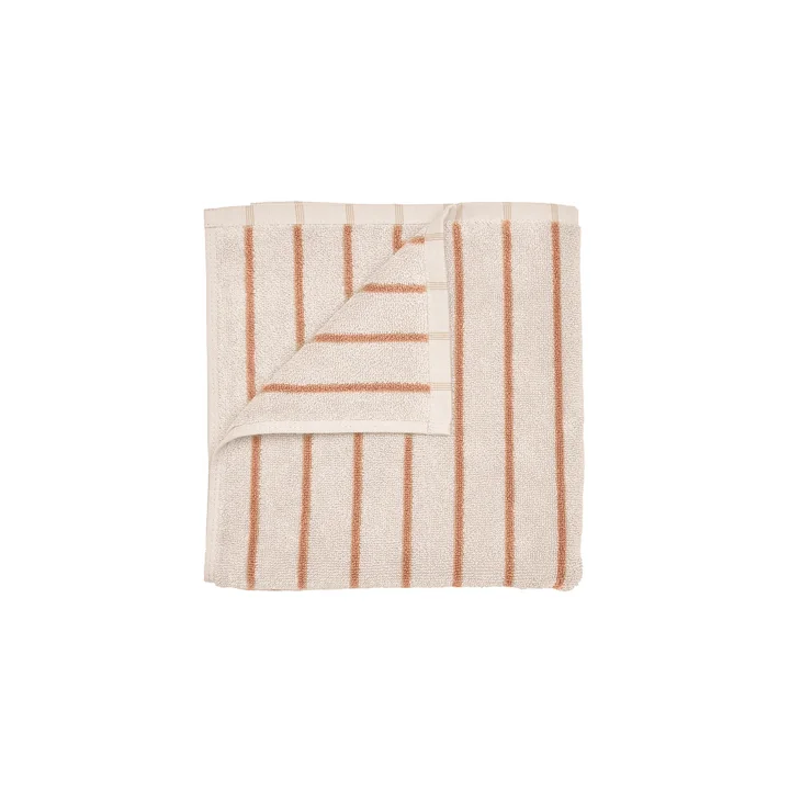 Blomus - Arto Handtuch, 100 x 50 cm, moonbeam / amber brown
