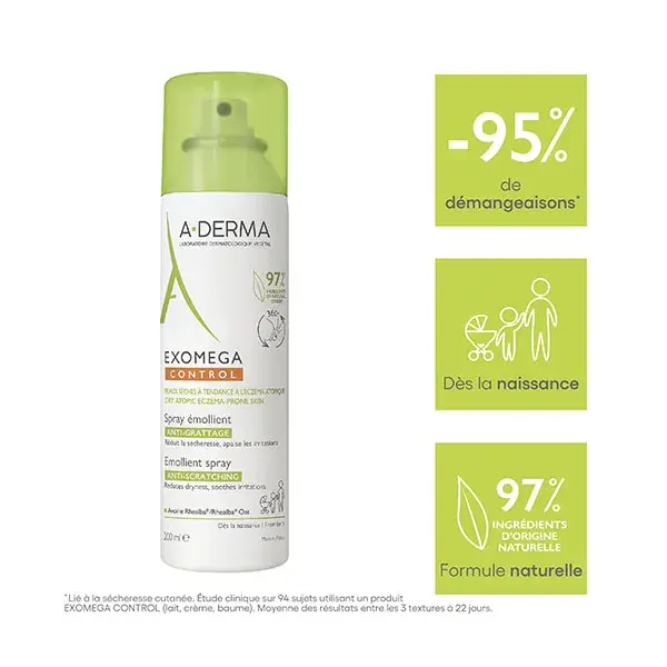 Spray Emoliente Anti-Arranhão A-Derma Exomega Control 200ml