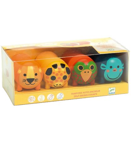 Djeco Stempels?t - 4-Pak - Safari Animals