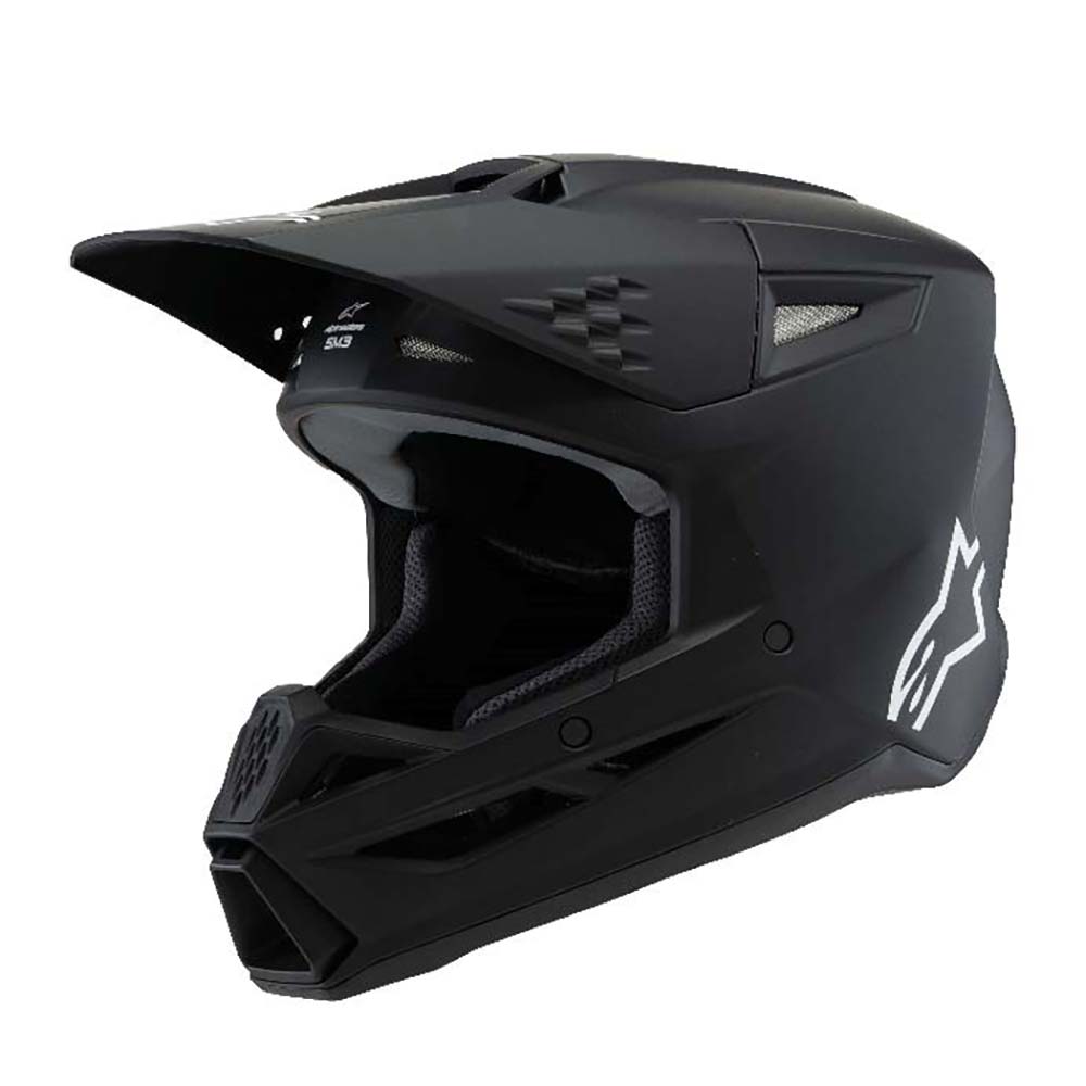 Alpinestars - Casque enfant Youth S-M3 Solid Noir Mat