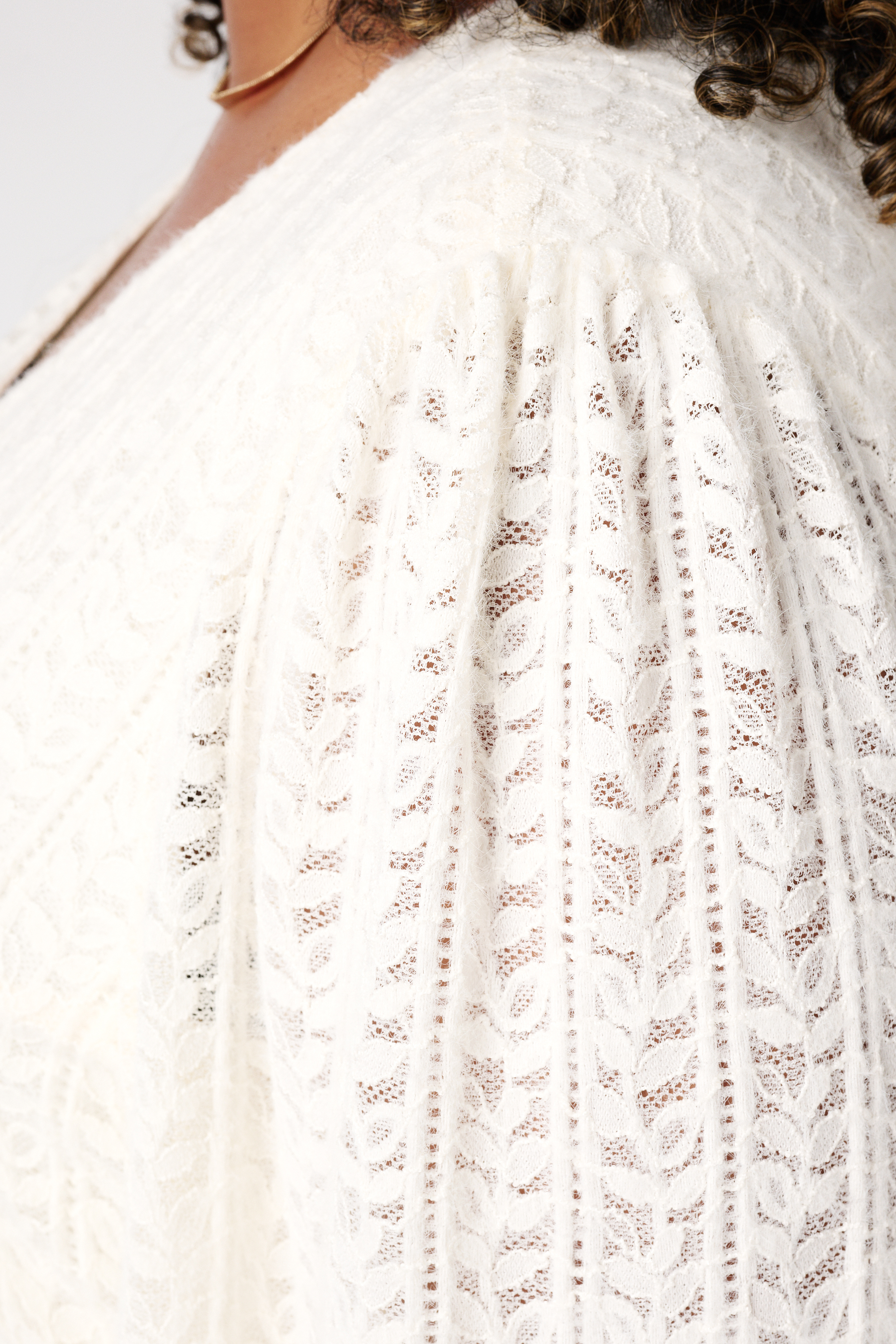 Top met kant Cream