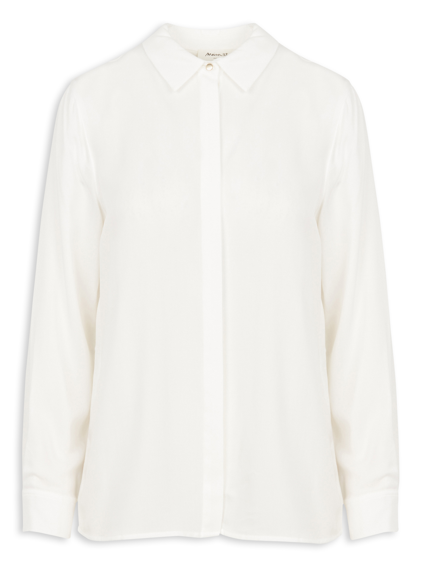 MATEA - Chemise fluide col classique| Blanc