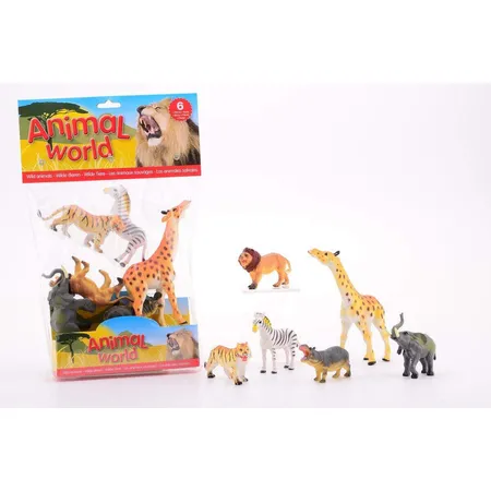 Johntoy Animal World Wildtiere, 6 Stück in Beutel
