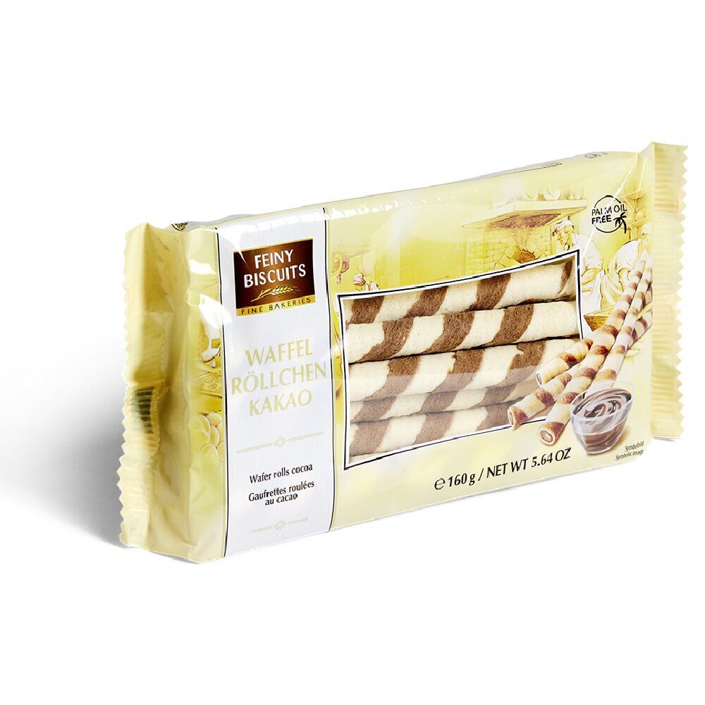 Biscuit roulé gaufrette fourée cacao 160gr