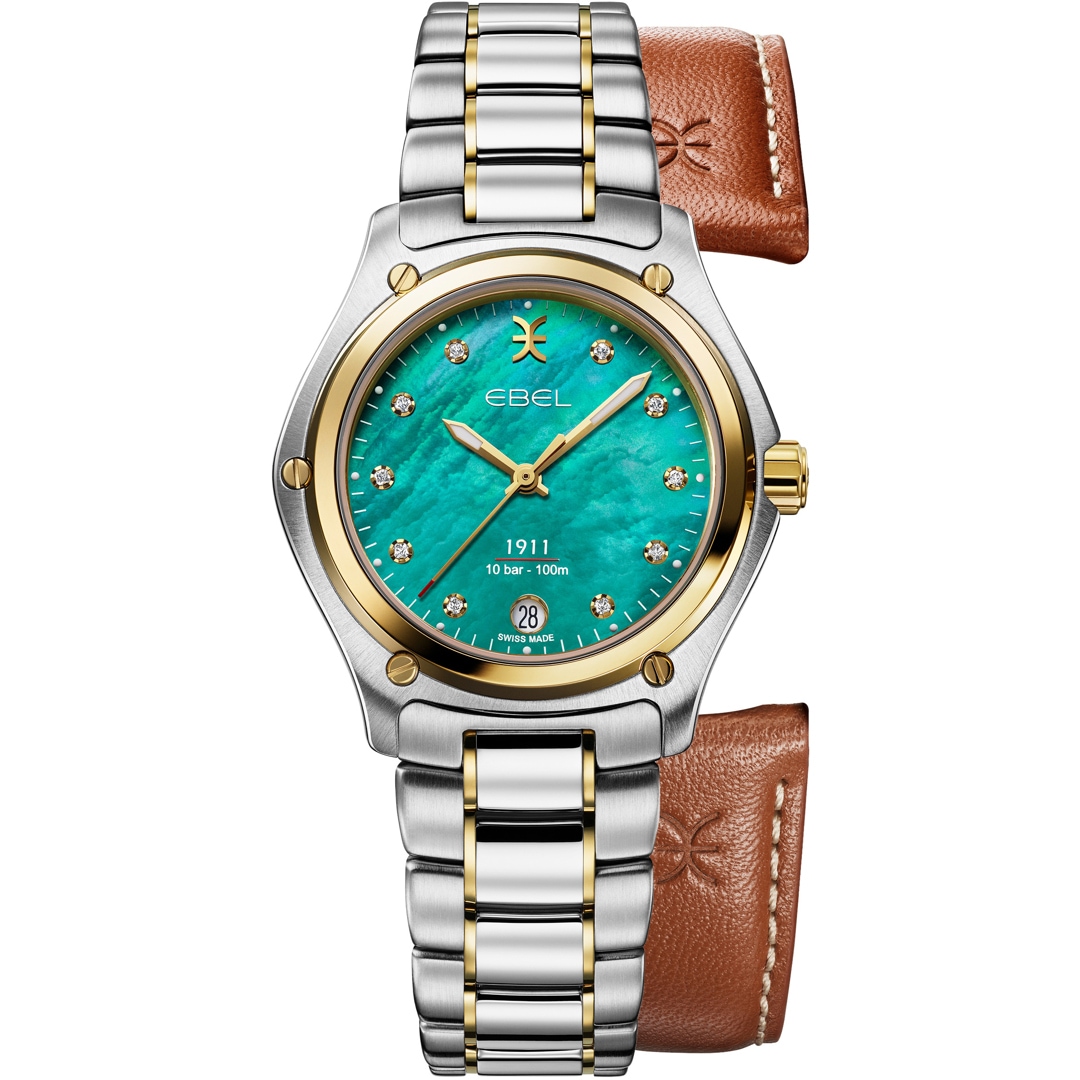 Ebel 1911 Grande Lady Diamonds Bicolor / Türkis