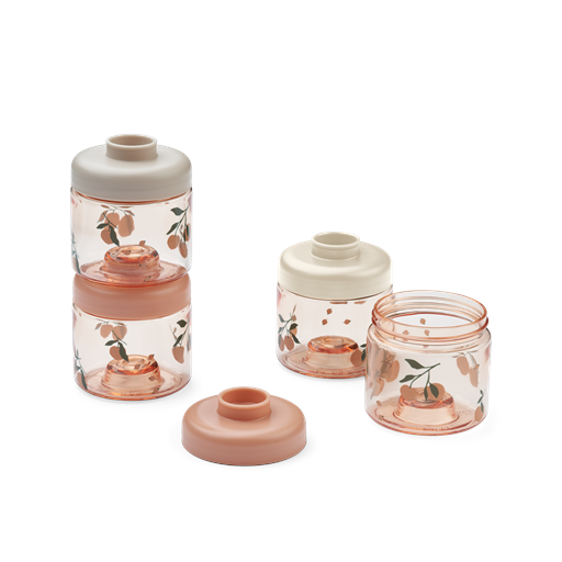 Liewood Dominique 4-pak Babymad Bokse, Peach/Sea Shell