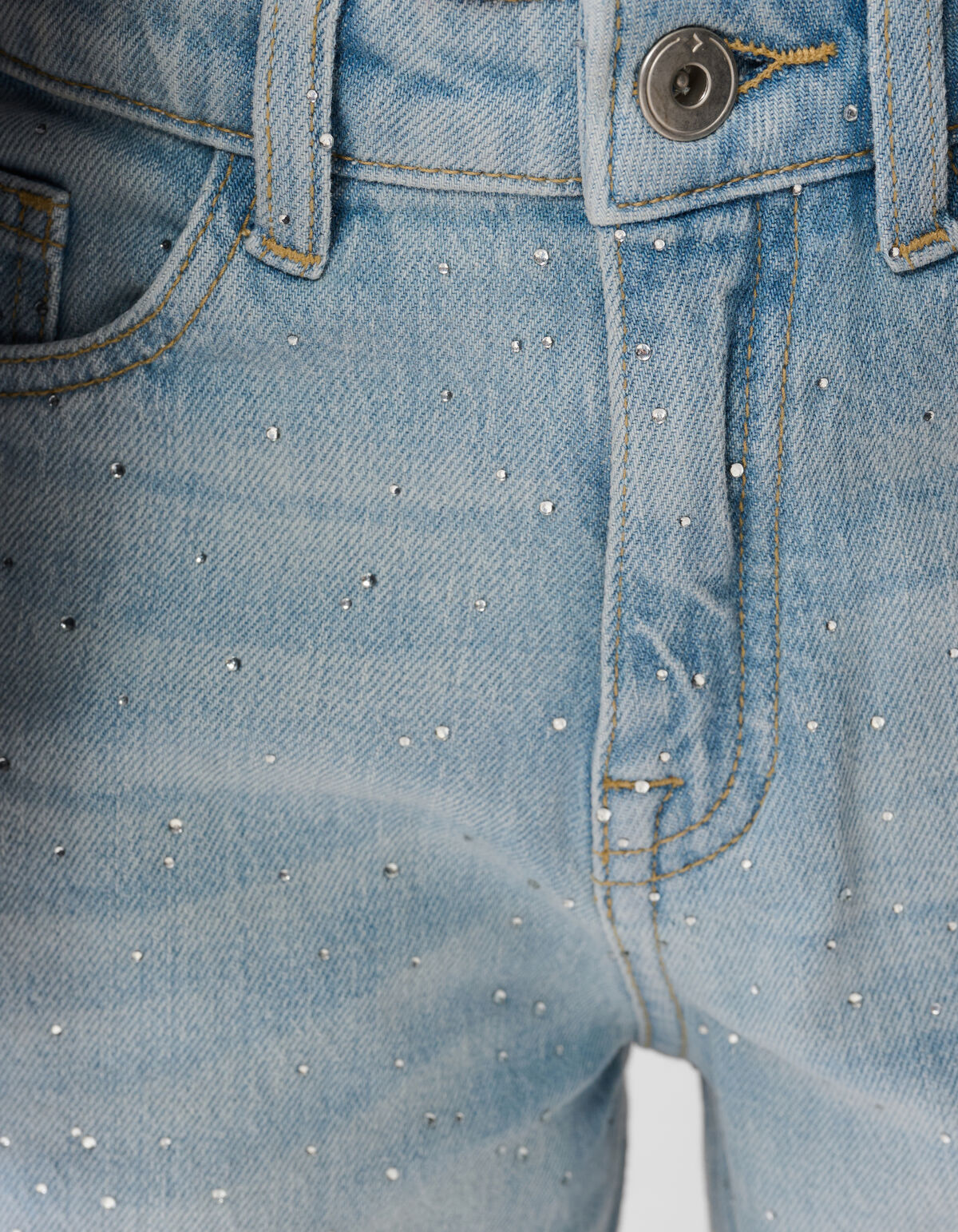 Strass Barrel Fit Jeans Bleached