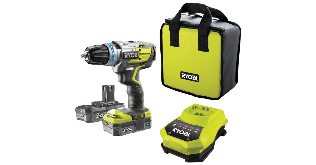 RyobiR18PDBL-220S klopboorschroevendraaier  (Groen/zwart, Accu inbegrepen)