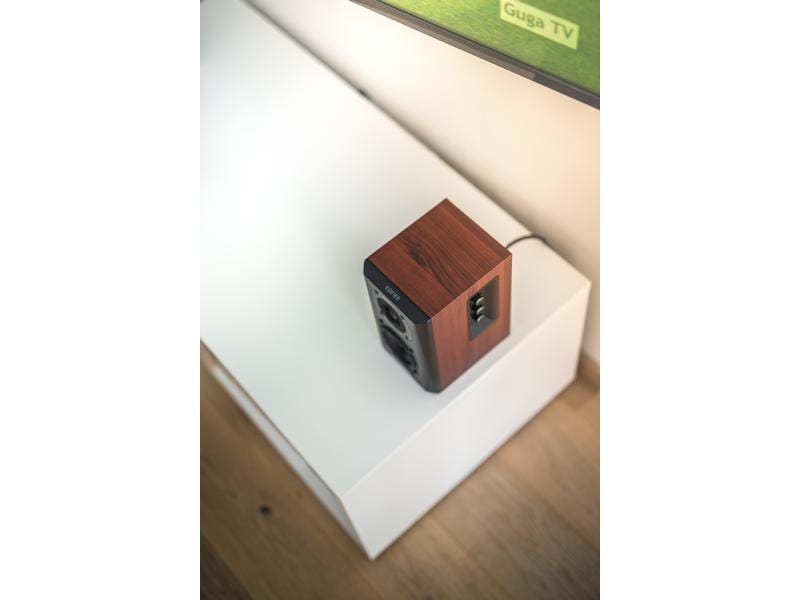 Edifier Regallautsprecher Paar S350DB mit Subwoofer Braun Aktive 2.1 Lautsprecher mit Subwoofer und Bluetooth