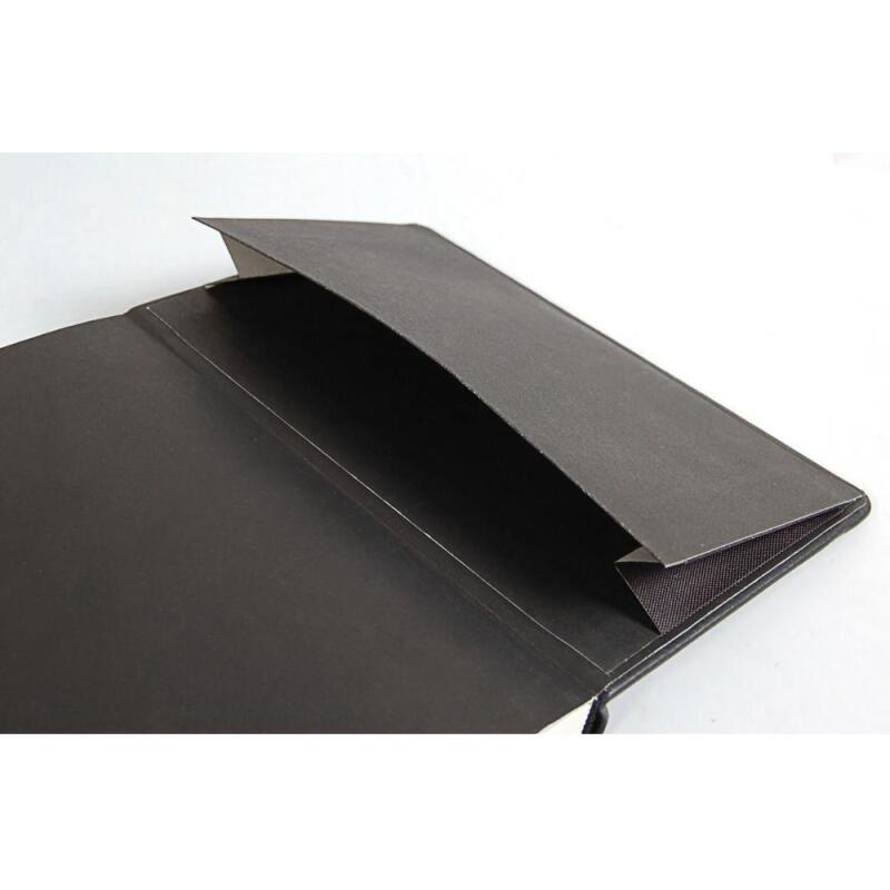 Webnotebook A5 192 pages uni papier ivoire 90g fermeture élastique - Noir