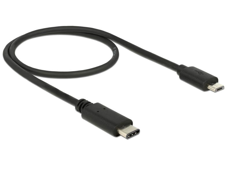 Delock USB 2.0-Kabel  USB C - Micro-USB B 0.5 m Anschlusskabel