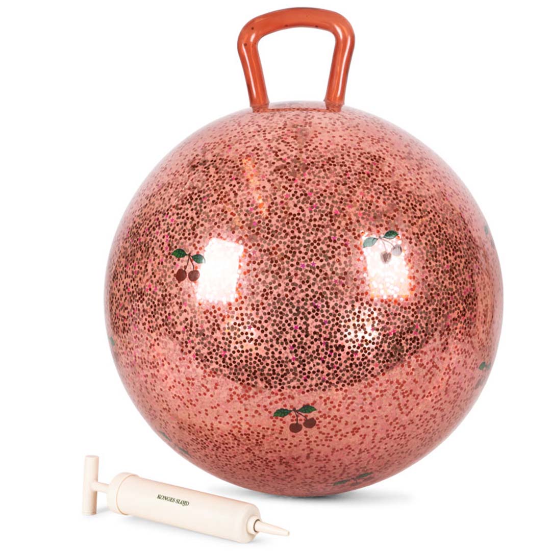 konges sløjd skippybal met glitters - cherry - 50 cm