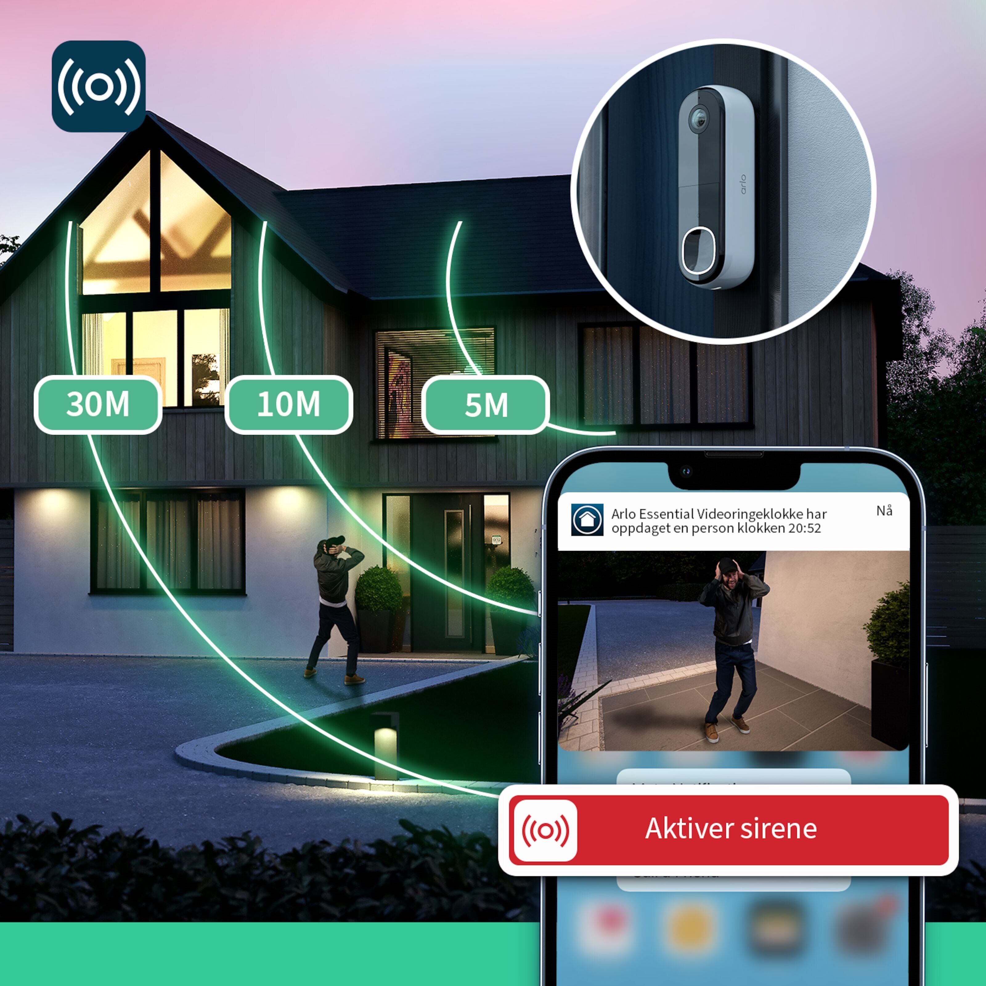 Arlo Essential doorbell 2 Trådløs dørklokke
