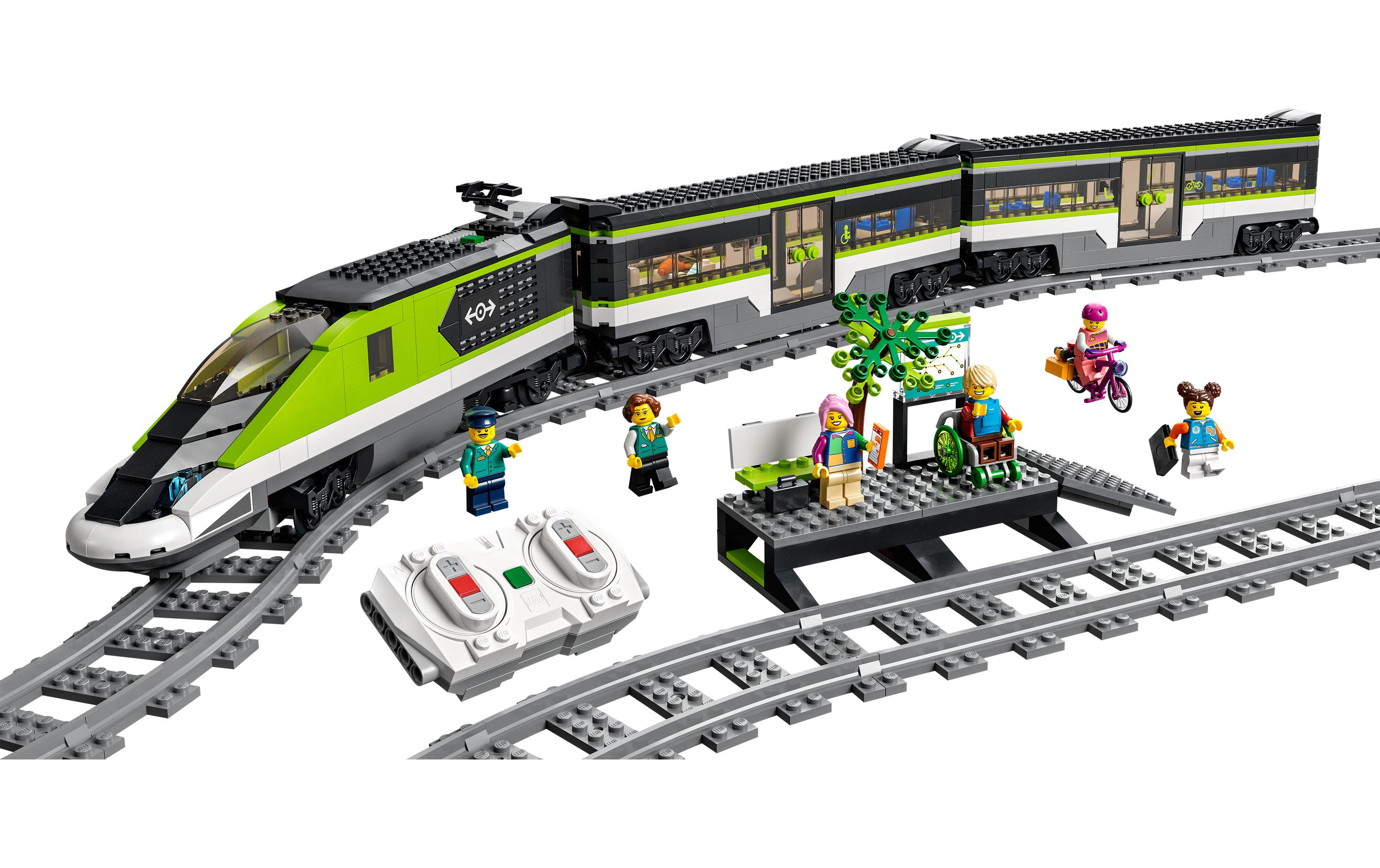 City Personen-Schnellzug 60337<br>Spielset voller realistischer Funktionen und mit 6 Minifiguren